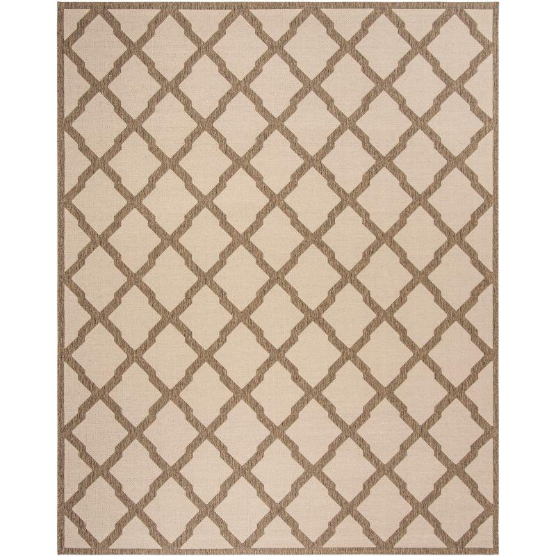 Beach House BHS122 Power Loomed Indoor/Outdoor Area Rug - Cream/Beige - 9'x12' - Safavieh