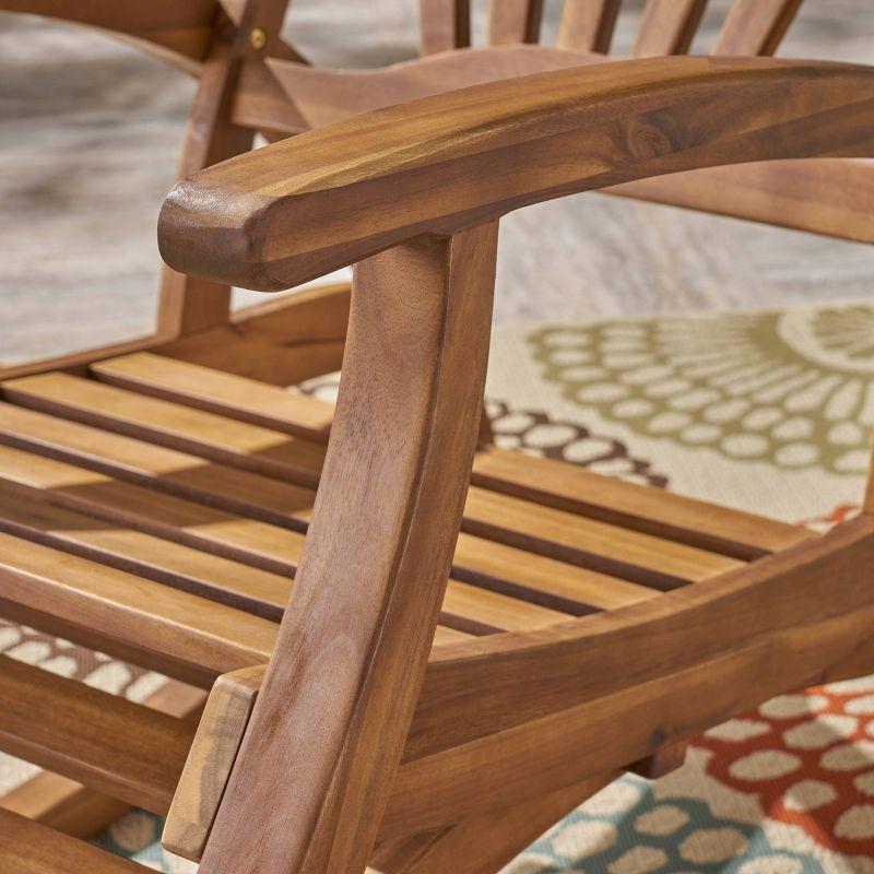 Sunview Acacia Wood Recliner Rocking Chairs - Teak - Christopher Knight Home: Weather-Resistant Patio Furniture with Footrest