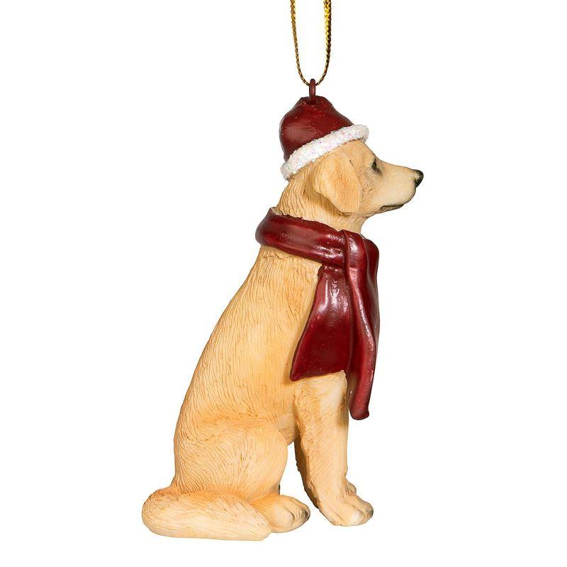 Design Toscano Golden Retriever Holiday Dog Ornament Sculpture