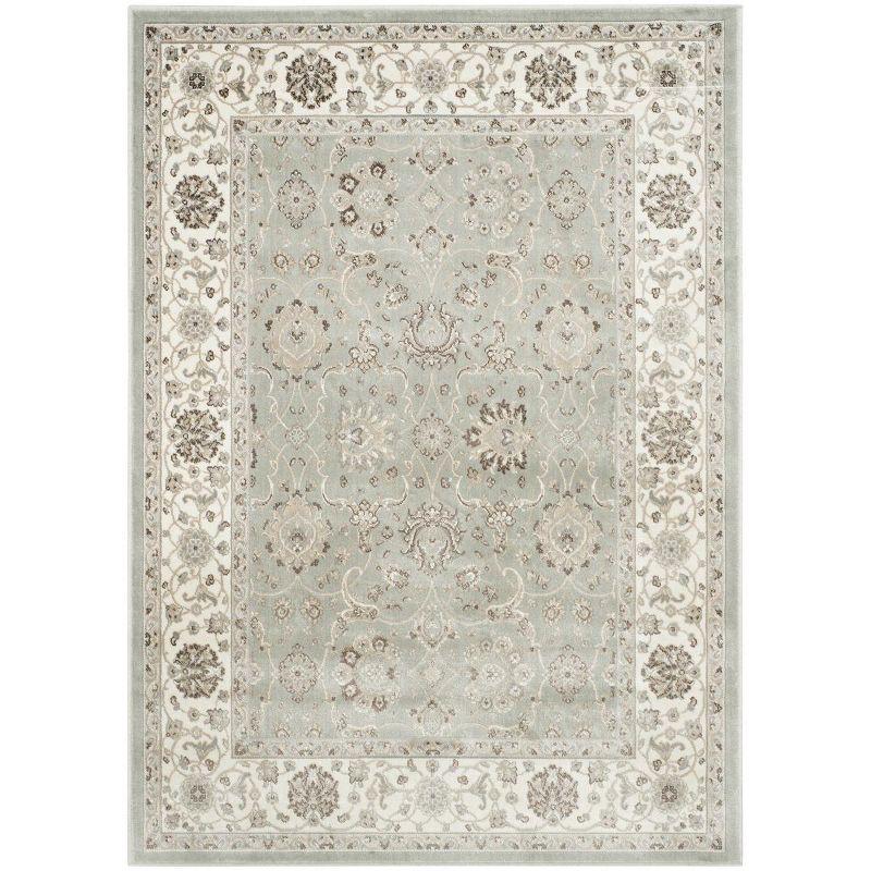 Persian Garden PEG608 Power Loomed Area Rug Silver / Cream 4' X 5'-3" - Safavieh.