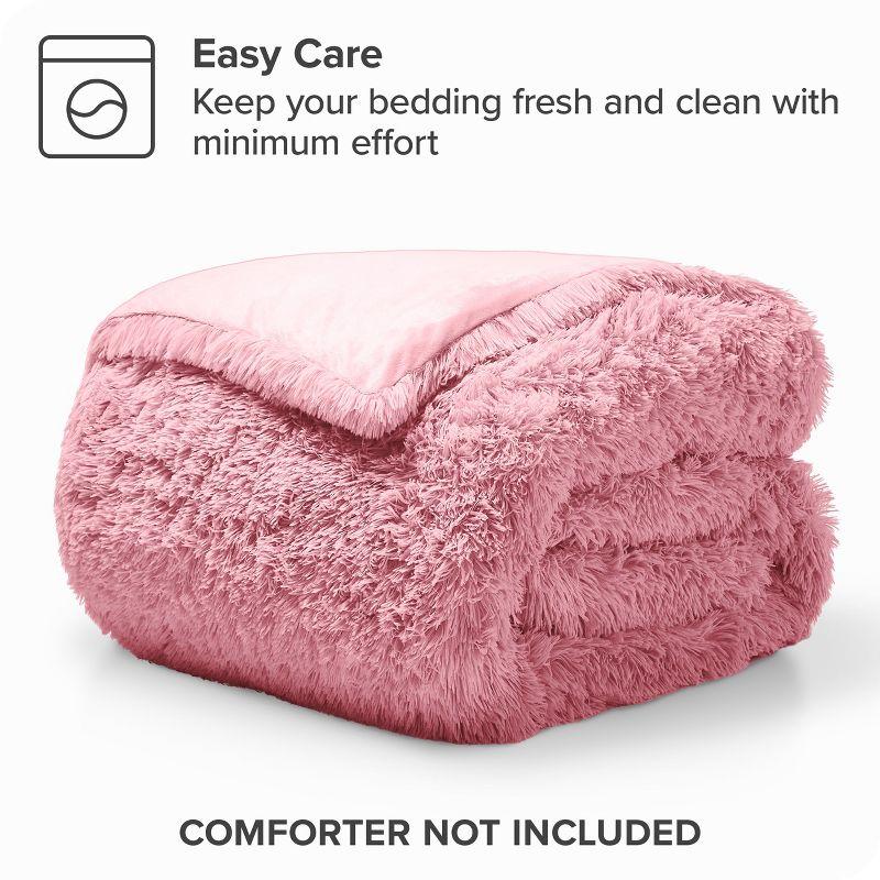 Bare Home Shaggy Fleece Plush Duvet Cover
