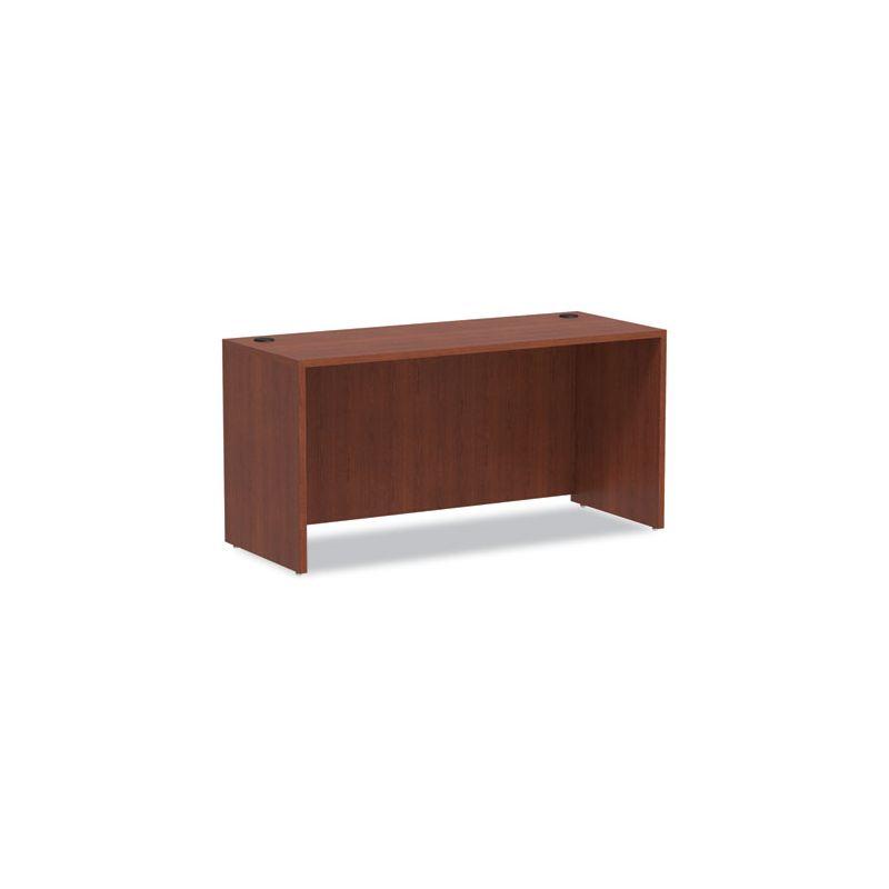 Medium Cherry Office Credenza with Drawer and Filing Cabinet