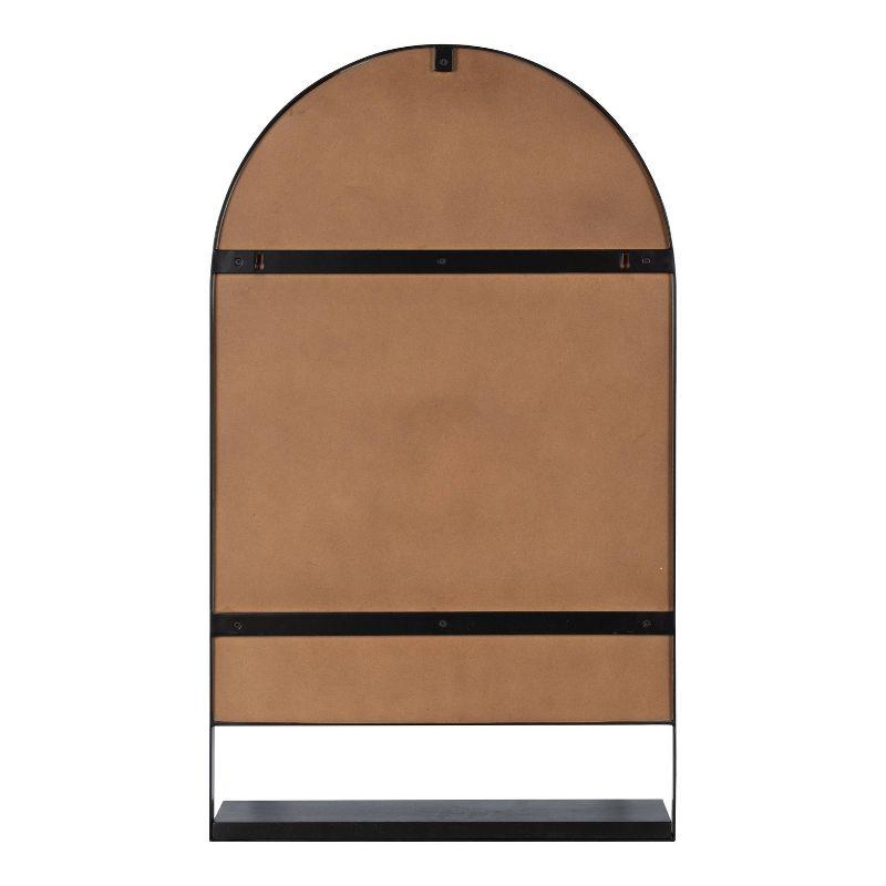 20" x 34" Chadwin Decorative Wall Mirror with Shelf Black - Kate & Laurel All Things Decor: Arched, Farmhouse-Inspired