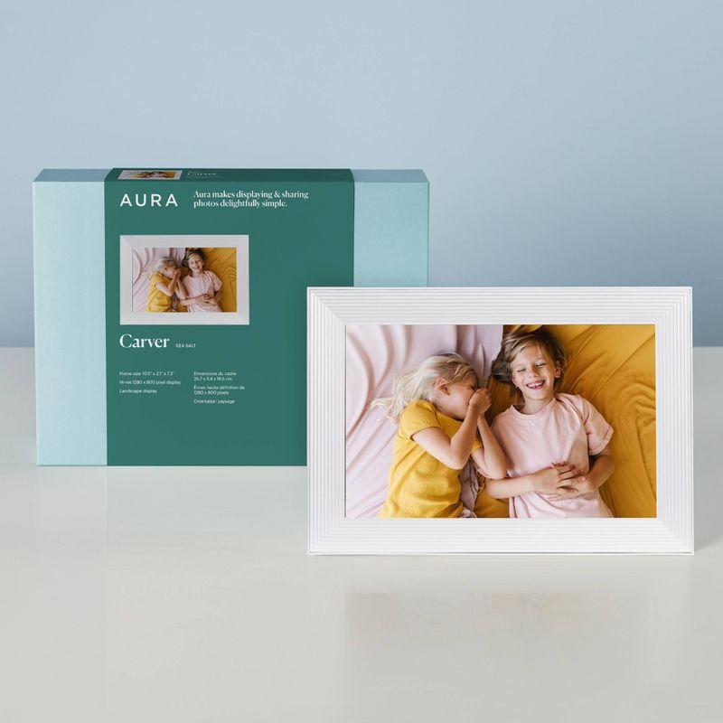 Aura Home 10.1" Carver Sea Salt Digital Photo Frame: Wi-Fi Enabled, 1280x800 LCD, No Battery Required