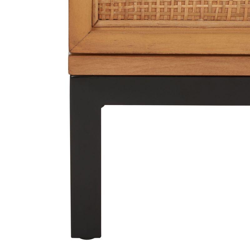 Zadie 3 Drawer Rattan Chest - CHS5004 - Natural/Black - Safavieh
