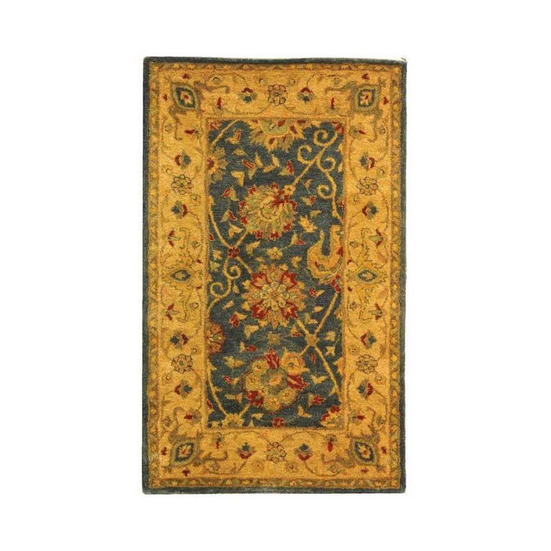 Antiquity AT21 Hand Tufted Indoor Area Rug - Blue - 4'x6' - Safavieh