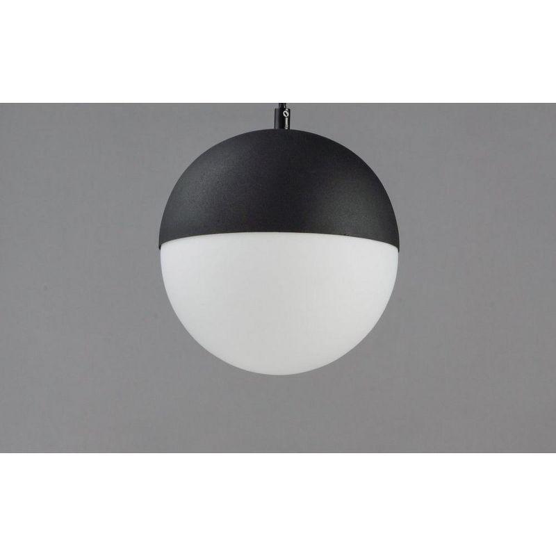 Hastings Single Light Glass Steel Dimmable Pendant