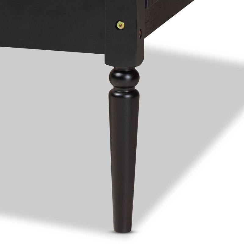 Twin Hancock Wood & Synthetic Rattan Daybed Charcoal - Baxton Studio: Frame, No Trundle