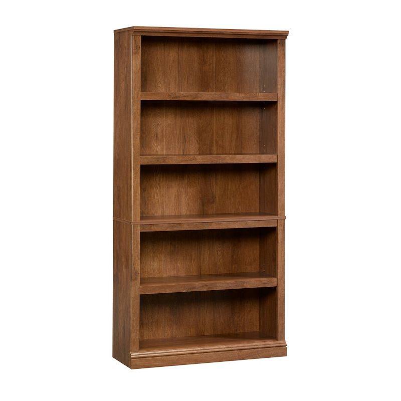 Oiled Oak 70" Adjustable 5-Shelf Bookcase