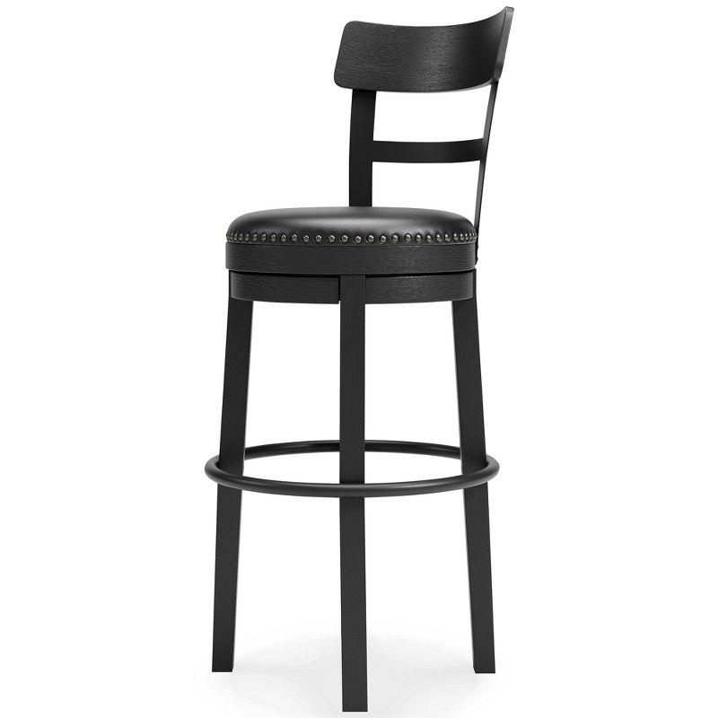August Grove® Daiah Swivel Upholstered Counter Stool with Solid Wood Frame