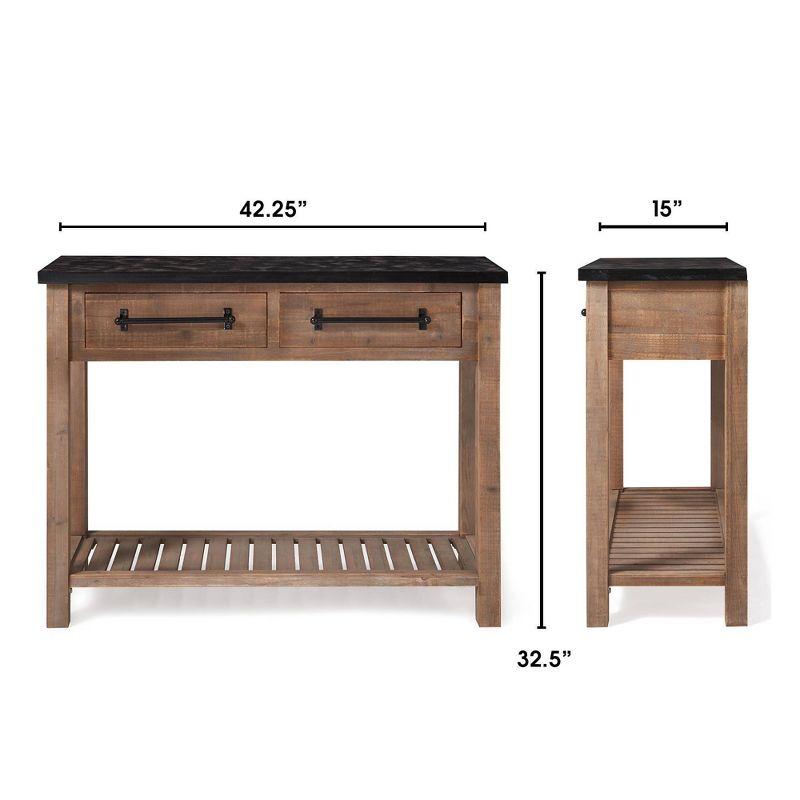 ClickDecor Eugene Console Table Brown: Modern Wood Entryway Furniture, Spot Clean, 1 Year Warranty