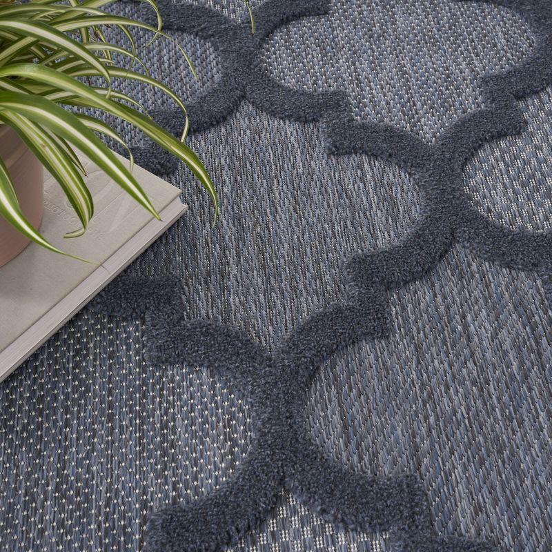 Nourison Easy Care 7' x 10' Navy Blue Indoor/Outdoor Rug