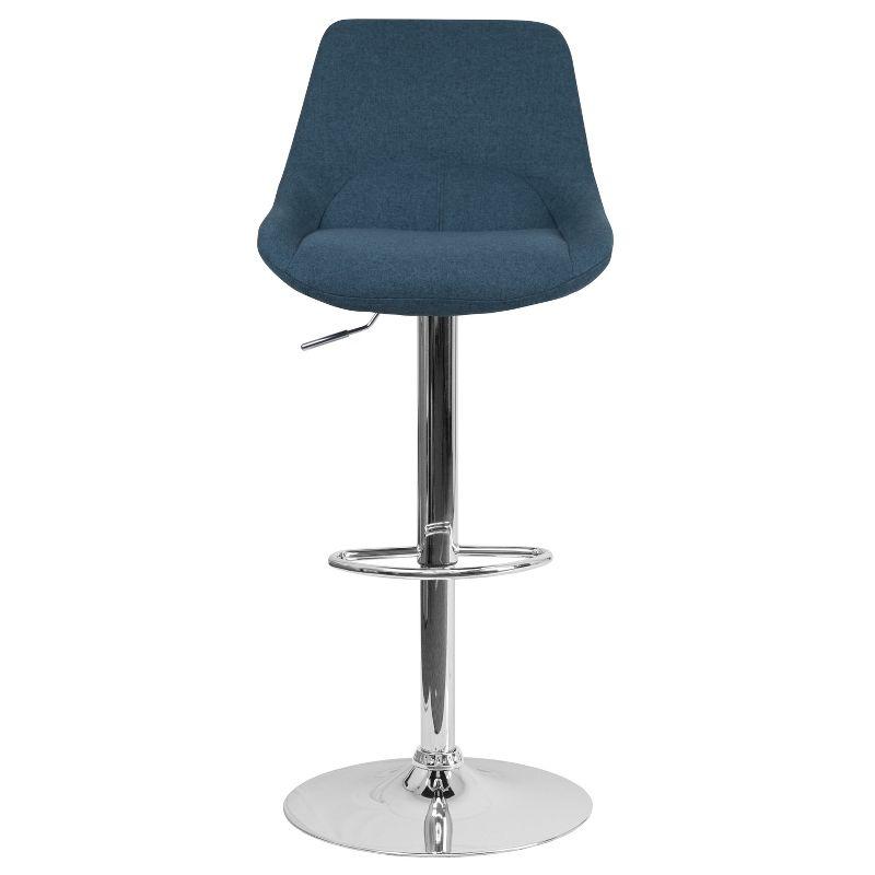 Flash Furniture Contemporary Adjustable Height Gas Lift Swivel Bar Stool with Support Pillow - Kitchen Dining Stool