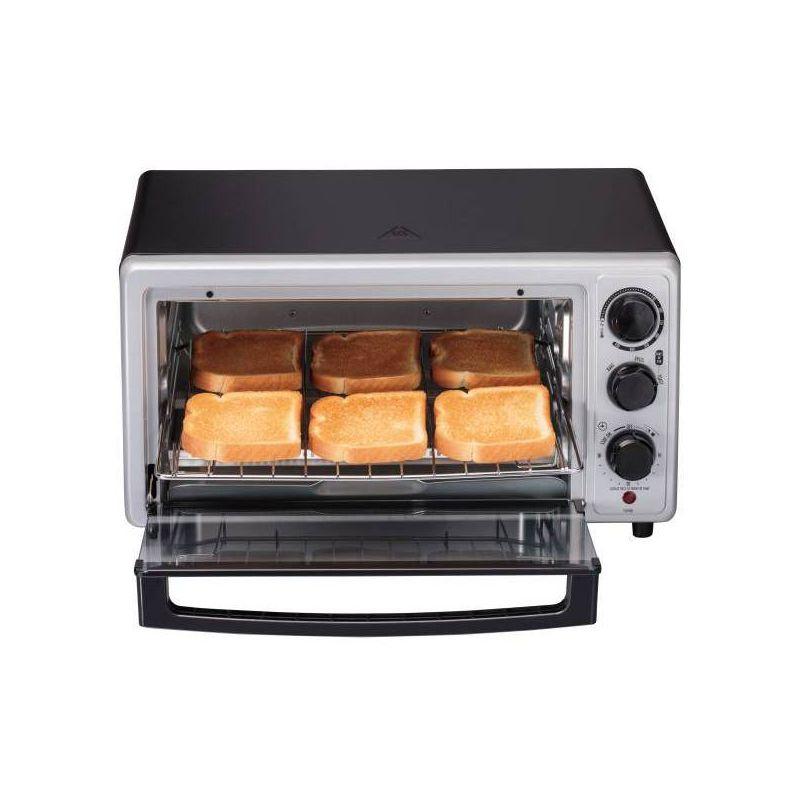 Proctor Silex 6sl Toaster Oven 31124: Countertop Small Oven, 1500W, Silver, Includes Broiler & Baking Pan, Freestanding