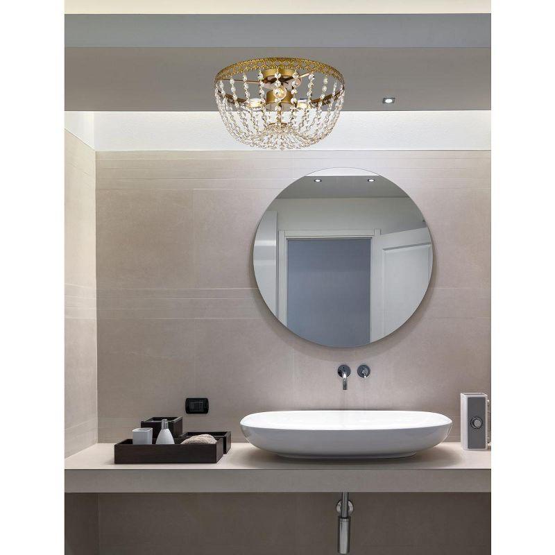 Elegant Lighting Kylie 14 inch flush mount in brass