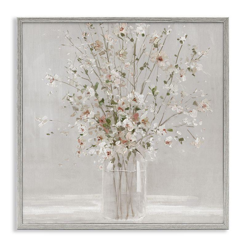 " White Flower Vase Arrangement " by Sally Swatland Painting Print