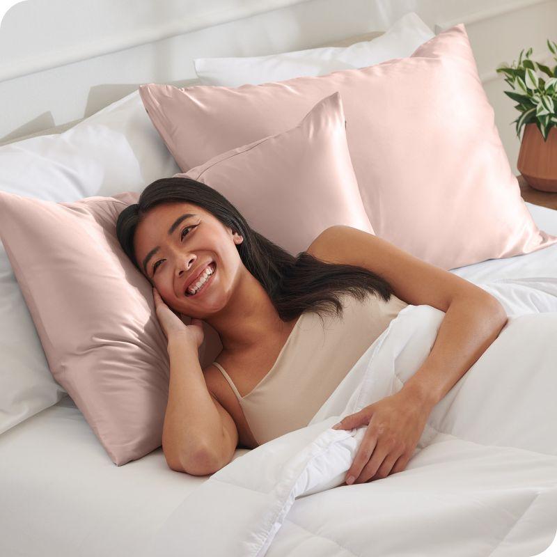 Bare Home Soft Poly Satin Pillowcase Set