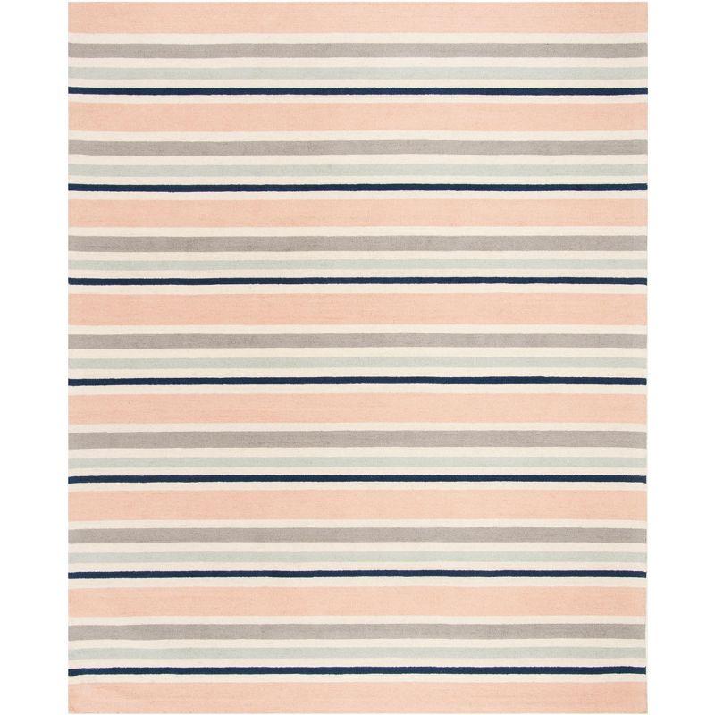 Safavieh Kids Multi Stripe SFK916 Hand Tufted Indoor Area Rug - Ivory/Multi - 8'x10' - Safavieh