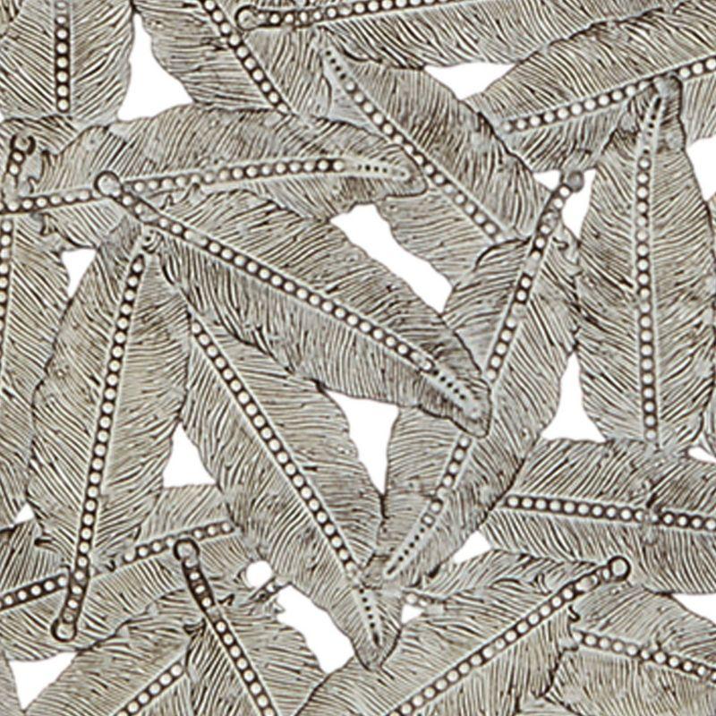 Set of 3 Jax Iron Painted Wall Decor Blue: Madison Park Metal Artwork, Botanical Cast Sculpture, Modern Style