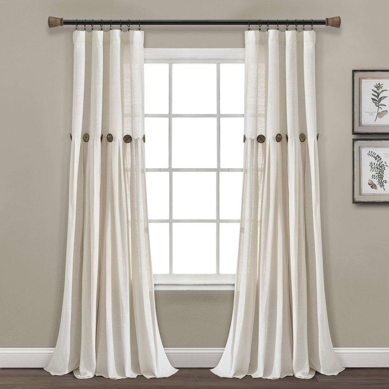 Lush Decor Beckham Window Semi-Sheer Rod Pocket Single Curtain Panel