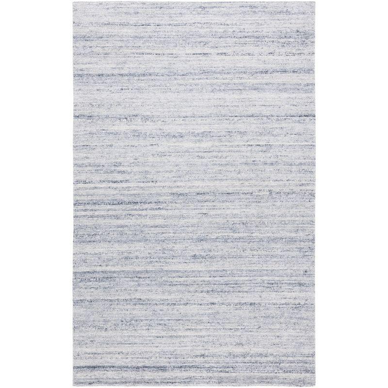 Mirage Blue and Ivory Hand Tufted 4' x 6' Viscose Rug