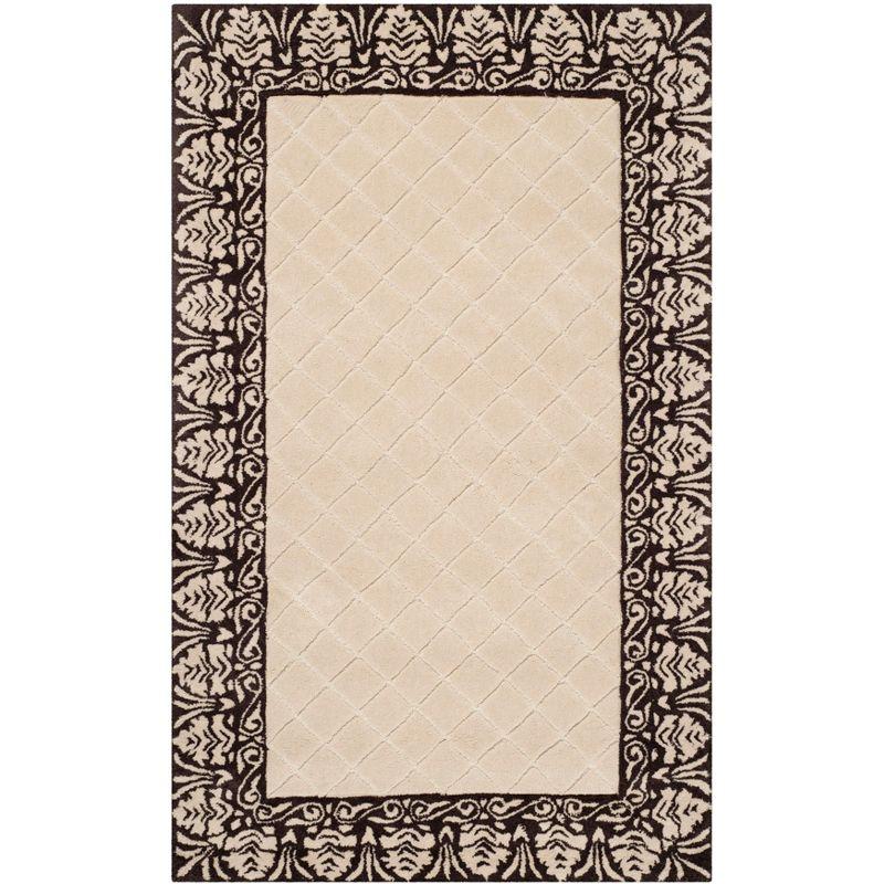 Total Performance Harrison TLP755 Hand Hooked Indoor Accent Rug - Ivory/Chocolate - 3'x5' - Safavieh