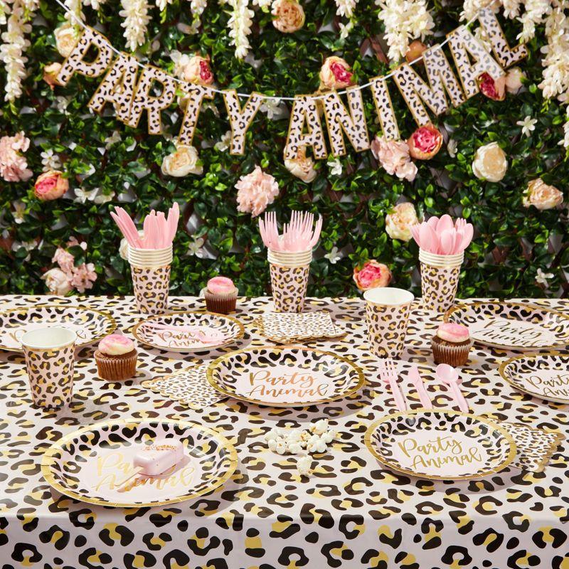 Safari Leopard Print Birthday Party Supplies Set for 24 Guests