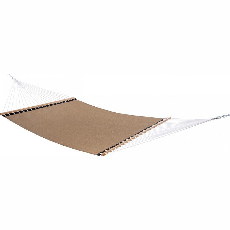 Taupe Double Poolside Hammock with Hardwood Spreader Bars