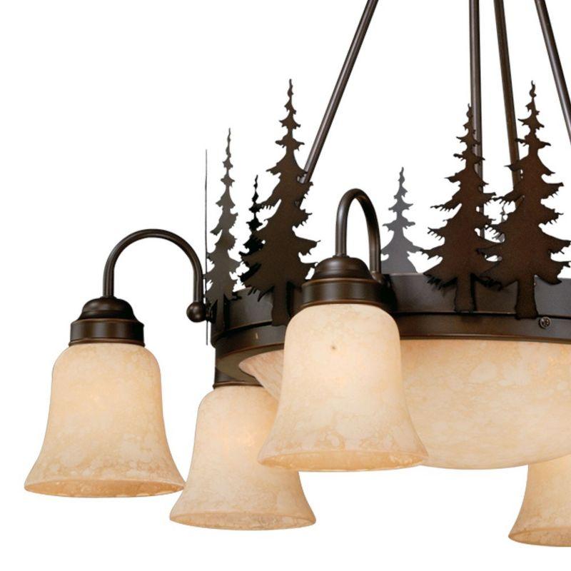 Vaxcel Yosemite 9 - Light Chandelier in  Burnished Bronze