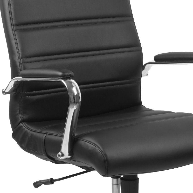 Flash Furniture High Back Executive Swivel Office Chair with Metal Frame and Arms