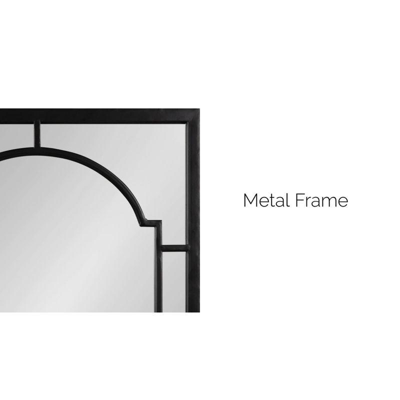 Lyla Metal Framed Arch Decorative Wall Mirror Black - Kate & Laurel All Things Decor