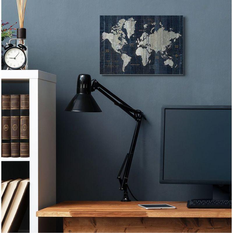 Stupell Industries Distressed Antique World Map Rustic Aesthetic by Wild Apple Portfolio - Graphic Art Print on Canvas