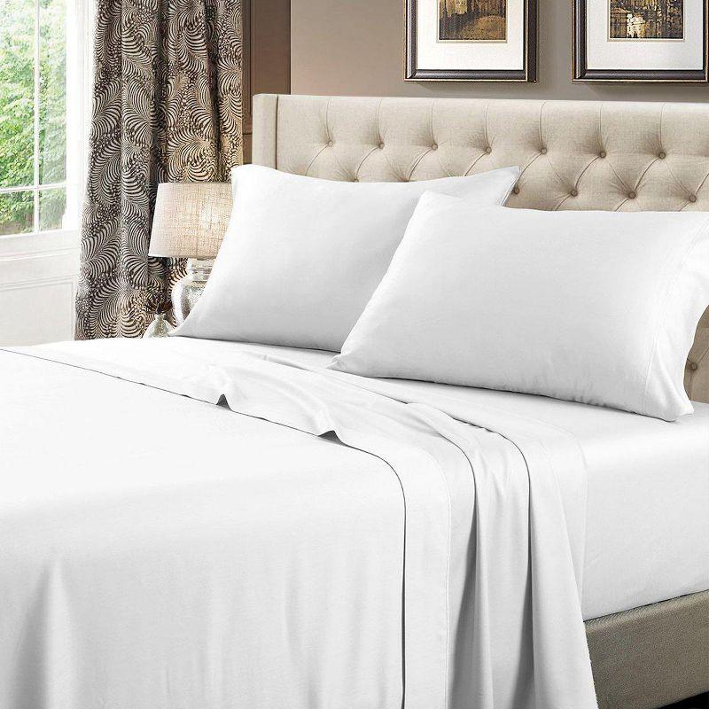 Egyptian Linens Solid 600 Thread Count Sheets Set White California King