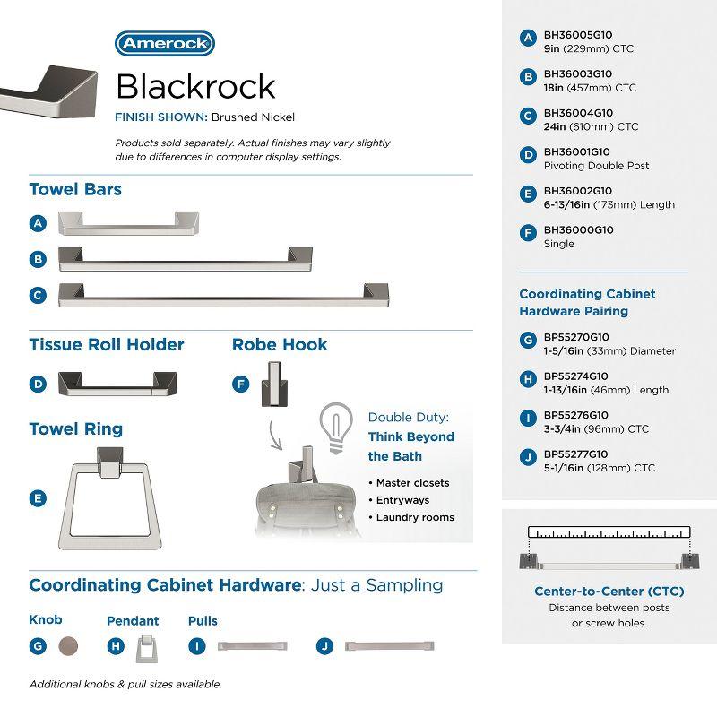 Amerock Blackrock Brushed Nickel 9 inch (229mm) Towel Bar