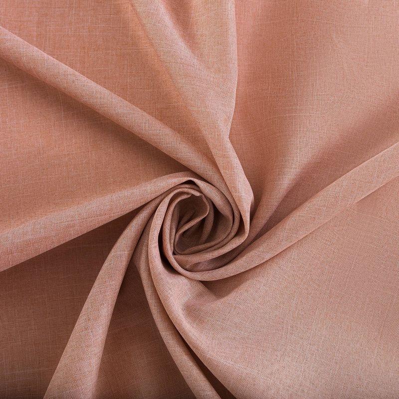 40"x84" No. 918 Light Filtering Semi-Sheer Joshua Heathered Texture Tab Top Curtain Panel Pink: Modern Sheer Curtain