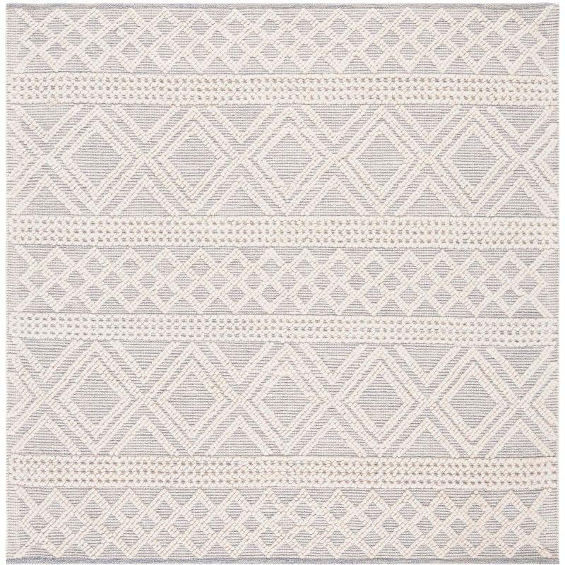 Natura NAT830 Hand Woven Area Rug - Ivory/Blue - 6'x6' - Safavieh.