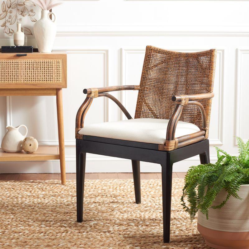 Gianni Arm Chair - SEA4011 - Brown/Black - Safavieh
