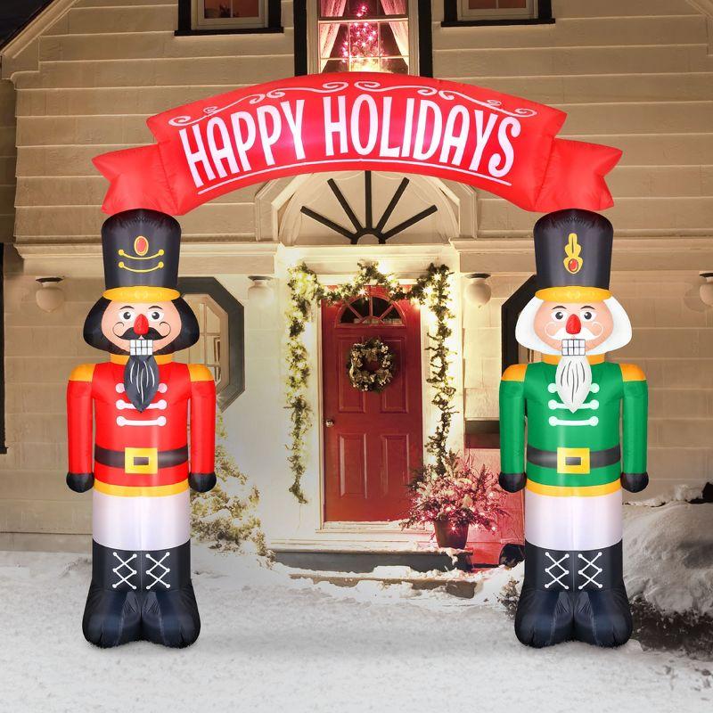 Occasions AIRFLOWZ INFLATABLE NUTCRACKERS ARCHWAY  8FT, 8 ft Tall, Red