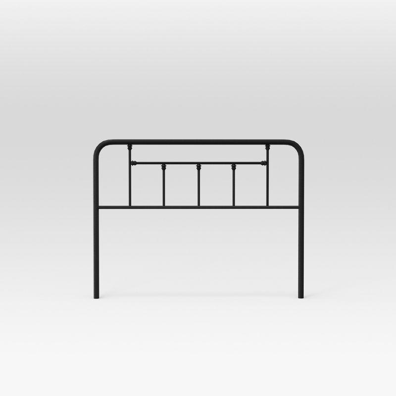eLuxury Baldwin Metal Headboard, King, Black