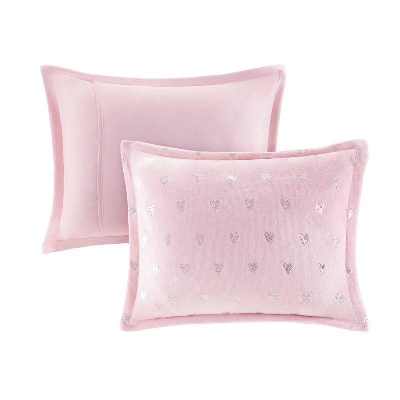 Intelligent Design Rosalie Metallic Printed Plush Comforter Set