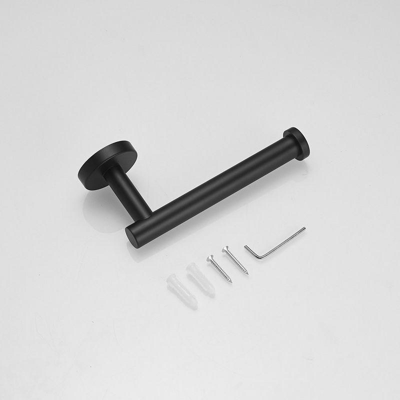 BWE Single Post Toilet Paper Holder Wall Mounted in Matte Black