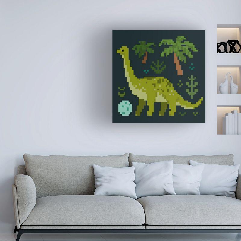 Victoria Barnes  Pixel Dinos IV Canvas Art