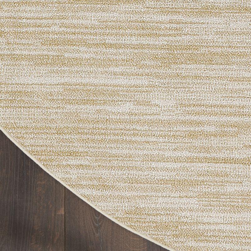 Nourison Essentials Easy Care Indoor Outdoor Area Rug - Ivory Gold 4' x Round
