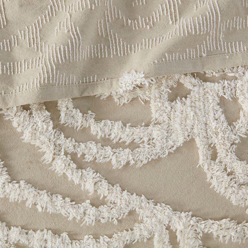 Madison Park Laetitia Tufted Chenille Cotton Medallion Fringe Coverlet Set