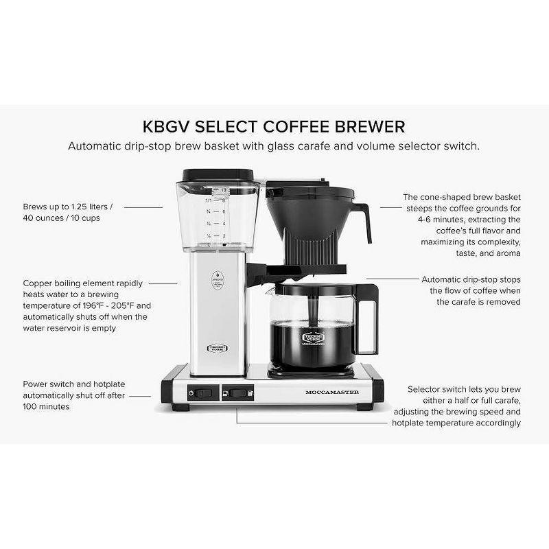 Moccamaster KBGV Select Glass Brewer 10-Cup Pistachio Coffee Maker