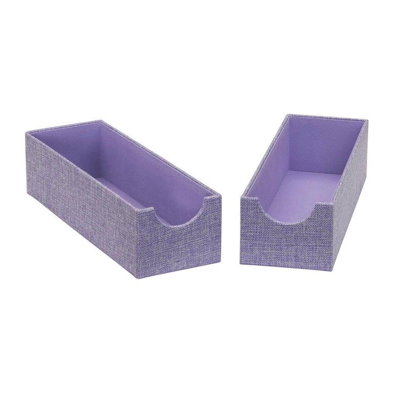 Household Essentials Set of 2 Narrow Drawer Trays Iris Heather