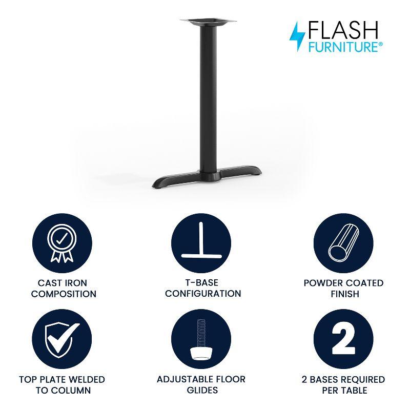 Flash Furniture Beverly 5'' x 22'' Restaurant Table T-Base with 3'' Dia. Table Height Column