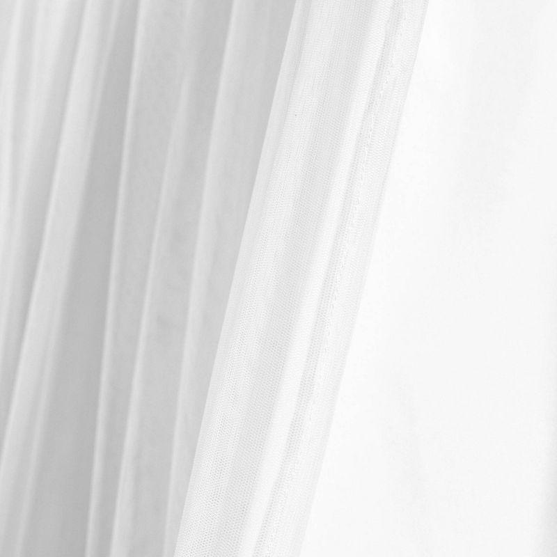 Lush Decor Polyester Semi Sheer Curtain Pair (Set of 2)