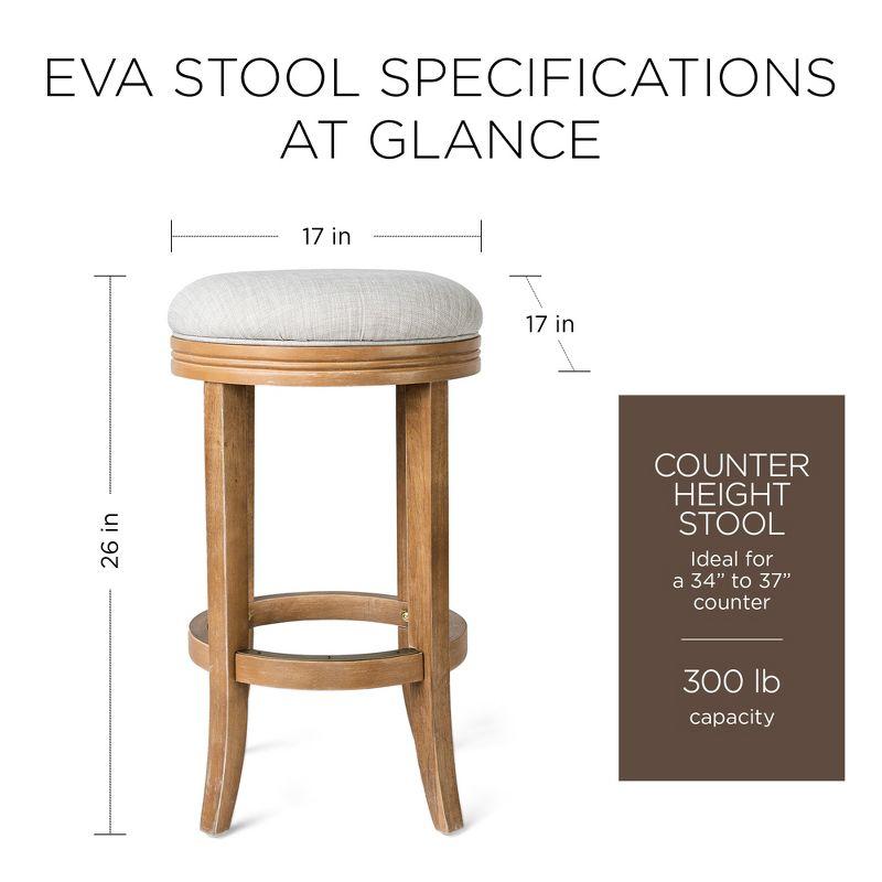 Maven Lane Maven Lane Eva Stool with Fabric Upholstery