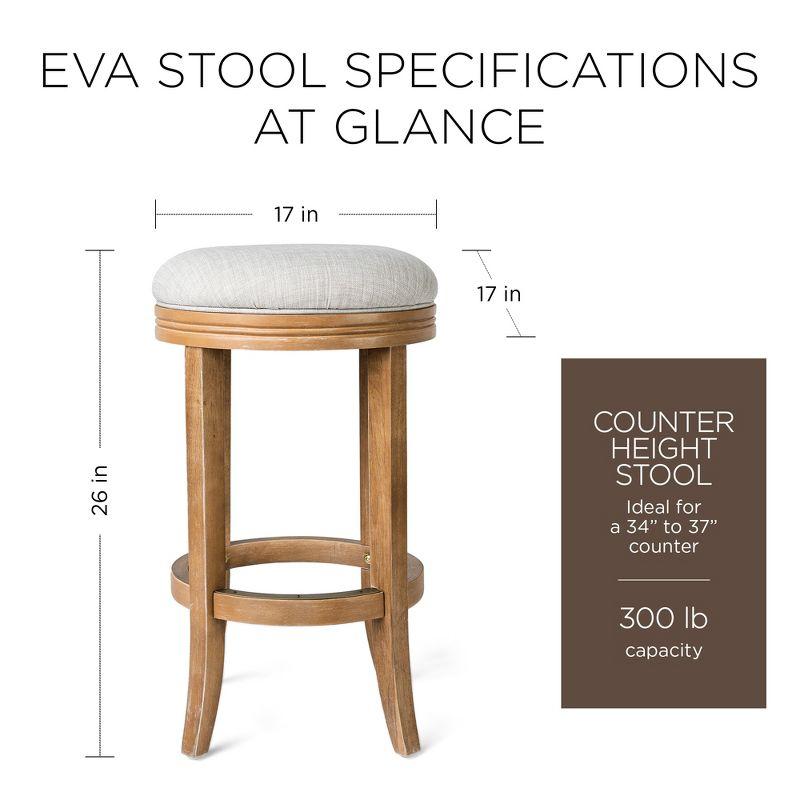 Maven Lane Eva Bar Stool with Fabric Upholstery